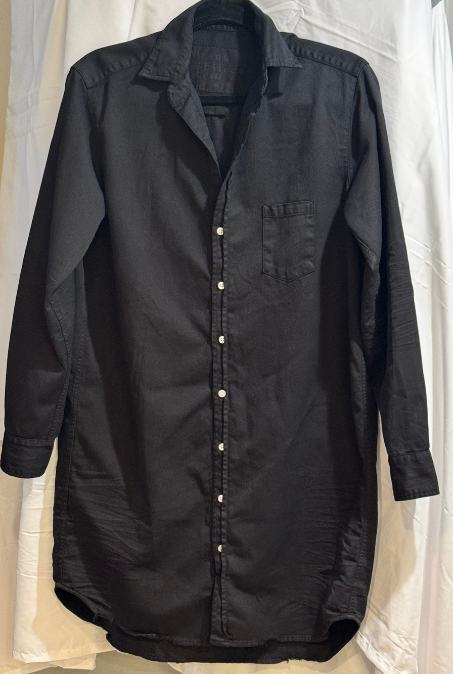 Frank & Eileen Black Button Front Mary Dress